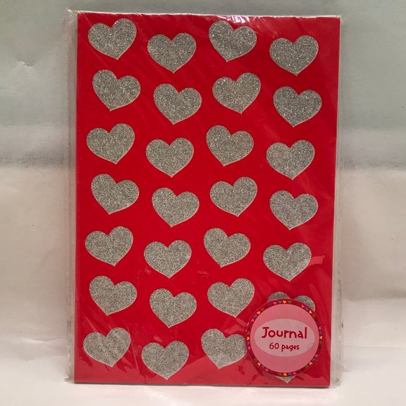 Other - Glitter hearts journal notebook NEW